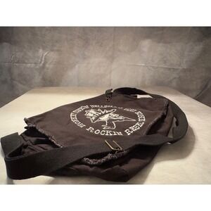 Hank III Hank Williams 3 messenger bag black crossbody strap‎ soft form NWOT